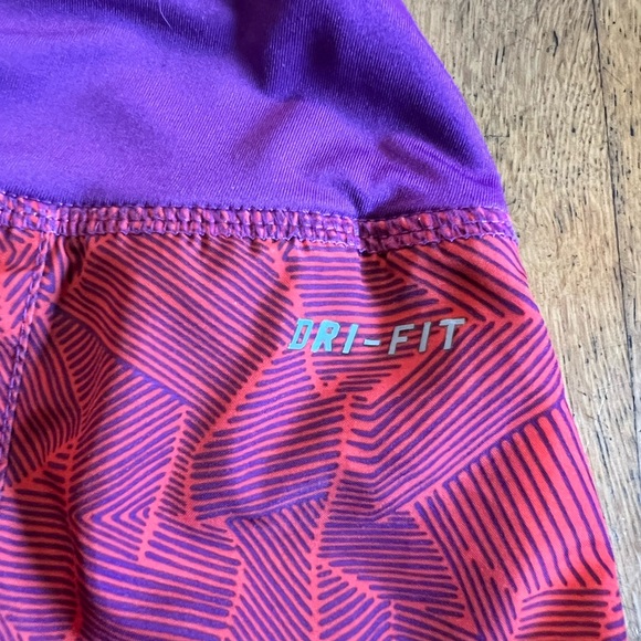 Nike dri-fit shorts. Purple and coral like new small. - Picture 5 of 6